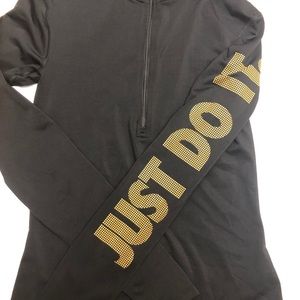 Nike Just Do It black fitted running jacket Size M